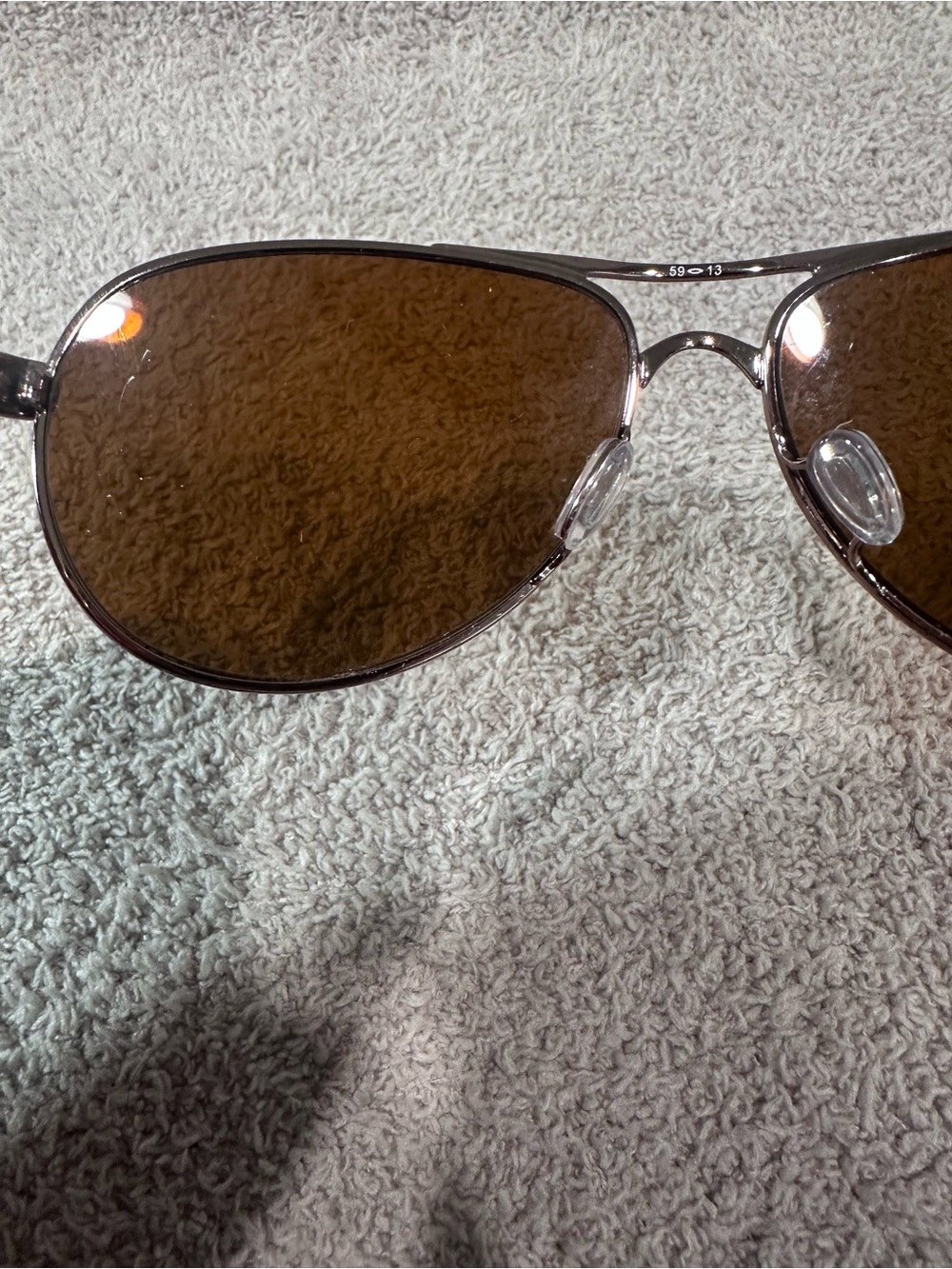 Oakley Aviator Feedback Sunglasses w/ Brown Polarized Lenses and Rose Gold Frame - Picture 5 of 10